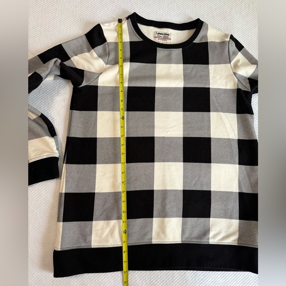 NWOT Lands End Women’s Plaid Pullover Sweatshirt - Picture 4 of 4